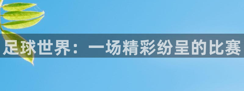  vsports：足球世界：一场精彩纷呈的比赛
